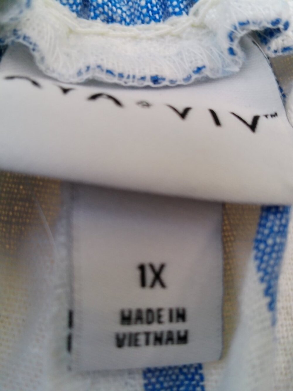 AVA AND VIV SIZE 1 X BLUE WHITE SHORTS NEW WITHOUT TAGS - Picture 3 of 4
